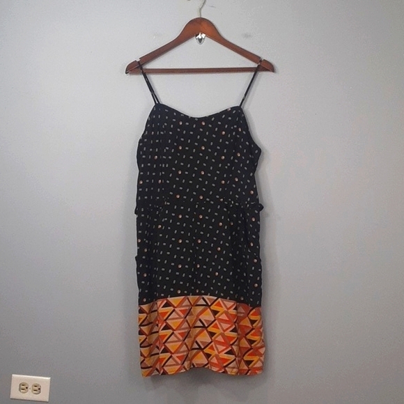 Xhilaration Spaghetti Strap Tribal Black Mini Dress - Picture 1 of 8